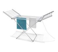 FISHTEC - Étendoir à Linge Electrique Pliable en Aluminium Sèche Serviette Salle de Bain Chauffant 18 Barres 230 W 145CM Argent Séchage Rapide et Sécurisé (avec minuteur) Gris G