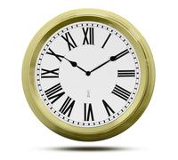 Fishtec Horloge murale radiopilotée Ø 25 cm – Style rétro – Silencieuse
