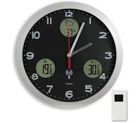 Horloge murale station météo lcd radiopilotée