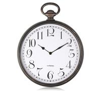 Horloge gousset murale ø 30 cm - noir cuivré vintage