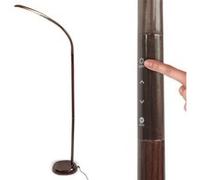 FISHTEC Lampadaire LED avec Commande Tactile - 4 Niveaux d'intensité - 3 Températures de Lumière - Inclinable - 160 CM - Effet Bois Effet bois G