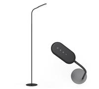 FISHTEC Lampadaire Orientable - Tactile - 3 Teintes de Lumière - 3 Intenisités - Fléxible - 54 LEDs - Salon Chambre Bureau