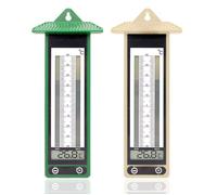 FISHTEC Lot de 2 thermomètres extérieurs digitaux - affichage min/max -40°C à +50°C