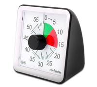 Minuteur cuisine electronique magnetique inox FISHTEC 60 minutes affichage visuel 2 zones alarme reglable 3 ou 60 s
