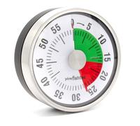 Minuteur magnétique Cuisine FISHTEC Zones couleur 60 min Acier inox Idéal pour gérer les cuissons