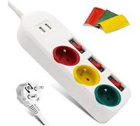 FISHTEC Prise multiple 3 p