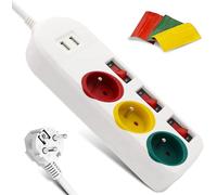 FISHTEC Prise multiple 3 p