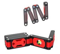 Niveau À Bulle Flexible 60 cm FISHTEC 4 Fioles Règle Souple 5 Sections Pour Travaux Maison Bricolage Pose Cadres Noir G