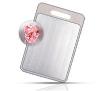 FISHTEC Planche Décongélation 4 en 1, Râpe, Découpe et Aiguise, Aluminium et Plastique, 25,1 x 36,5 cm pour la Cuisine