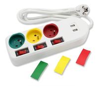 FISHTEC Prise multiple 3 p