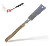 FISHTEC Scie Japonaise Ryoba Professionnelle - Scie a Tirer Double Tranchant - Lame Souple SK5 240 mm - Manche Bois FSC et Chanvre Naturel
