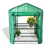 FISHTEC - Serre de Jardin Extérieure Etagère 2 en 1 pour Fleurs, Plantes, Culture Rangement Toile résistante armée Montage Facile 95 x 49 69cm