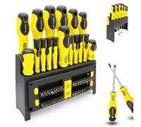 FISHTEC Set de tournevis 52 pièces - 8 robustes, 8 de précision, porte-embout +36 embouts