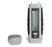 FISHTEC - Testeur d'Humidité Digital - Mesure Bois, Plâtre, Béton, Papier - Affichage LCD Double Lecture - Lampe LED Intégrée - Fonction Calibrage - Précision Professionnelle - Compact et