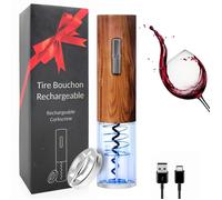 Tire bouchon électrique led effet bois rechargeable usb c
