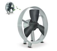 Fishtec - Ventilateur de Bureau Souple et Silencieux - 3 Pales Flexibles - Flux d'Air Réglable - Format Compact - Idéal Maison Bureau Télétravail - Faible Consommation
