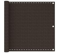 Fisinber Brise-vue pour balcon - Marron - 90 x 600 cm - En polyéthylène haute densité - Protection contre le vent - Avec corde en polyéthylène de 24 m