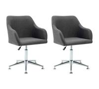 Fisinber Lot de 2 chaises de salle à manger pivotantes et réglables en | Siège polyvalent avec vérin à gaz pour chambre à coucher, salon ou bureau à domicile avec une capacité de charge de 110 kg.