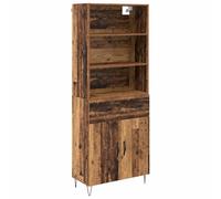 Fisinber Meuble haut 2 pièces avec tiroirs en bois vieilli 69,5 x 32,5 x | Ensemble élégant de 2 pièces composé d'une commode et d'un accessoire pour le salon et la salle à manger avec pieds en