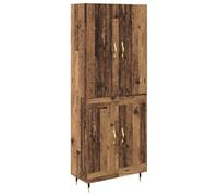 Fisinber Meuble haut mural aspect bois vieilli 69,5 x 34 x 180 cm 2 pièces | 2 pièces. Ensemble buffet et plateau aspect bois vieilli. Le montage mural permet d'économiser de l'espace au sol dans le