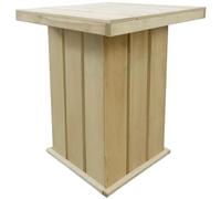 Fisinber Table de bar carrée en pin - 75 x 75 x 110 cm | Table de bistro robuste en bois pré-traité pour des heures conviviales dans le jardin et sur la terrasse.