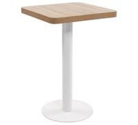 Fisinber Table de bistro carrée pour 2 personnes Marron clair 50 x 50 x 75 cm