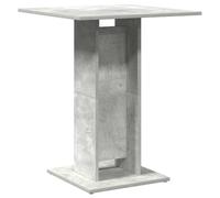 Fisinber Table de bistrot gris béton 60 x 60 x 75 cm Table à manger en bois | Table mange-debout compacte aspect béton pour cuisine, balcon et salle à manger, facile d'entretien et moderne intemporel.