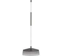 Fiskars Balai à feuilles léger, 25 dents, Largeur: 52 cm, Dents en plastique/Manche en aluminium, Blanc/Noir, Light, 1019606