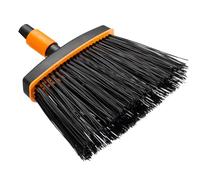 Fiskars Balai d'extérieur, Tête d'outil QuikFit, Largeur: 26 cm, Poils en polypropylène, Noir/Orange, QuikFit, 1001415