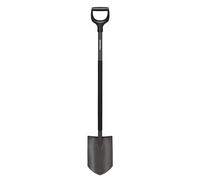 Fiskars Bêche de Jardin, Pointue, Bêche pour Sol dur et pierreux, Longueur : 125 cm, Acier au bore de qualité supérieure, Gris/Noir, Ergonomic, 1070639