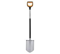 Fiskars Bêche de Jardin pour Sols durs et caillouteux, Pointue, Longueur : 120 cm, Lame renforcée en acier au bore, Noir/Orange, Xact, 1066729