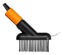 Fiskars Brosse pour joints pour desherber, émousser sur la terrasse | Longueur: 18,5 cm, Largeur: 15 cm, Noir/Orange, QuikFit, 1000657