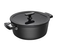 Fiskars Casserole avec Couvercle, Hard Face, Diamètre 26 cm | Capacité : 5 litres, Tous Types de Feux, Antiadhésif, Résistant aux Rayures, Aluminium/Plastique, 1075527