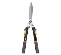 Fiskars Cisaille à Haies Télescopiques, Poignées SoftGrip, Lames en Acier de qualité supérieure, Longueur : 63-83 cm, Noir/Orange, HS13, 1027527