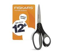 Fiskars Ciseaux à paillettes 17,8 cm pour enfants de 12 ans et plus - Ciseaux pour l'école ou les travaux manuels - Fournitures de rentrée scolaire - Noir