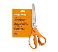 Fiskars Ciseaux cranteurs, bords en zigzag, lames en acier inoxydable de haute qualité pour la coupe de précision, la couture et l'artisanat, ciseaux à tissu, 20,3 cm