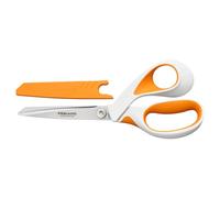 Fiskars Ciseaux de tailleur Razor Edge - Lames acier inoxydable, 20,7 cm - Blanc/Orange (1070078)