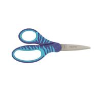 Fiskars Ciseaux pour enfants, À partir de 8 ans , Longueur 15 cm, Pour droitiers et gauchers, Lames en acier inoxydable/Poignée en plastique, Bleu, 1027422