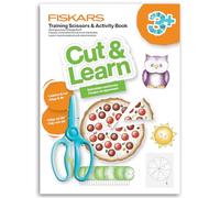 Fiskars Ciseaux et Cahier d'Activité avec Trucs et Astuces, Dès 3 Ans, Pour Droitiers et Gauchers, Plastique, Bleu, 1077663