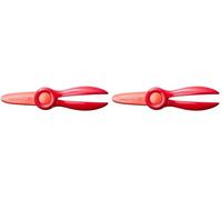 Fiskars Ciseaux pour Enfants, A partir de 2 ans, Pour apprendre à couper, Longueur : 13 cm, Lames et poignées en plastique, Rouge, Starter, 1064065 (Lot de 2)