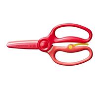 Fiskars Ciseaux pour Enfants, à partir de 3 ans, pour apprendre à couper, Longueur : 13 cm, Lames en métal avec revêtement plastique/manches en plastique, Rouge, Training, 1064067