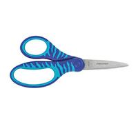 Fiskars Ciseaux pour enfants, À partir de 8 ans , Longueur 15 cm, Pour droitiers et gauchers, Lames en acier inoxydable/Poignée en plastique, Bleu, 1027422