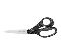 Fiskars Ciseaux pour les jeunes de 15 à 18 ans, Droitier | Longueur totale : 20 cm, Acier inoxydable/plastique, Noir/Gris moucheté, 1067867