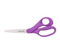 Fiskars Ciseaux pour les jeunes de 15 à 18 ans, Droitier, Longueur totale : 20 cm, Acier inoxydable/plastique, Violet, 1067865