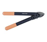 Fiskars Coupe-branches à enclume pour bois sec et dur | Système à crémaillère PowerGear II, Diamètre de coupe: 3,5 cm, Longueur: 39 cm, Noir/Orange, 1000581