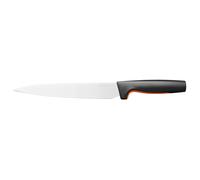 Fiskars Couteau à découper Functional Form – Lame 21 cm – Acier inoxydable japonais – noir/orange