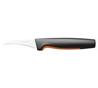 Fiskars Couteau à Éplucher, Functional Form, Lame Courbée, Longueur Totale : 19 cm, Acier Inoxydable Japonais/Plastique, 1057545