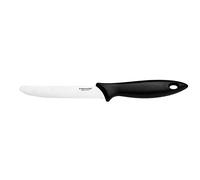 Fiskars Couteau à Tomates, Essential, Longueur Totale : 23 cm | Acier inoxydable / plastique PP, Noir, Essential, 1065569