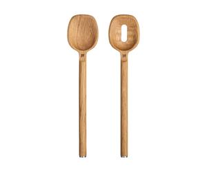 Fiskars Cuillère Norden. lot de 2 Chêne-acier inoxydable