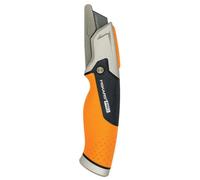 Fiskars Couteau universel CarbonMax 1027222 - Lame fixe 18,2 cm Noir/Orange